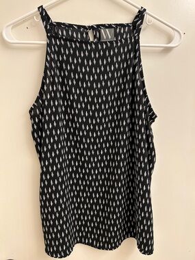 Worthington Black Tank Top with White Speckle Print